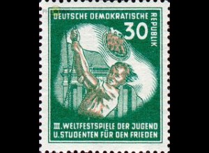 D,DDR Mi.Nr. 291 Festspiele f.d. Frieden, Flaggenhissung vor Brandenb.Tor (30)