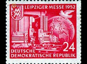 D,DDR Mi.Nr. 315 Leipziger Herbstmesse 52, u.a. Weltkugel, Taube, Wappen (24)