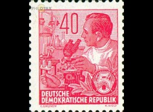 D,DDR Mi.Nr. 418 Freim. Ausg. Fünfjahresplan, Bdr., Chemiker (40)