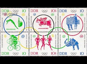 D,DDR Mi.Nr. Zdr.1039-44 Olympia 1964 (je 1 x 1039-44)