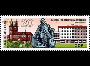 D,DDR Mi.Nr. 1513 Nat. Briefmarkenausstellung, Mageburg, u.a. Guericke, Dom (20)