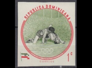 Dominikanische Rep. Mi.Nr. 724 Olymp. Spiele Rom, geschn. Ringen, Takhti (1)