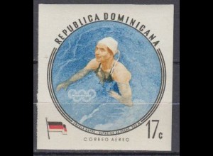 Dominikanische Rep. Mi.Nr. 731 Olymp. Spiele Rom, geschn. Schwimmen, Happe (17)