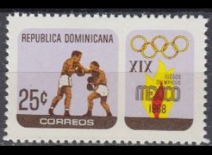 Dominikanische Rep. Mi.Nr. 915 Olympische Spiele Mexico 1968, Boxen (25)