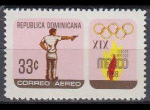 Dominikanische Rep. Mi.Nr. 917 Olymp. Spiele Mexico 1968, Pistolenschießen (33)