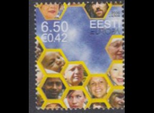 Estland Mi.Nr. 555 Europa 06, Integration, Waben mit Porträts (6,50/0,42)