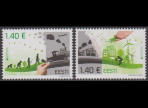 Estland MiNr. 861-62 Europa 16, Umweltbewusst leben (2 Werte)