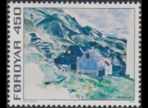 Färöer Mi.Nr. 19 Freim. Gemälde Dorf Nes (450)