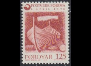 Färöer Mi.Nr. 21 Gründung färöisches Postwesen, Boot (125)