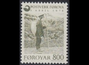 Färöer Mi.Nr. 23 Gründung färöisches Postwesen, Briefträger (800)
