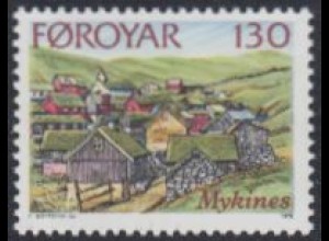 Färöer Mi.Nr. 32 Insel Mykines, Dorf (130)