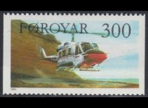 Färöer Mi.Nr. 129 Hubschrauber Bell 214 B (300)