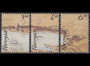 Färöer Mi.Nr. 139-41 Int.Briefmarkenausst.HAFNIA '87 (3 Werte)