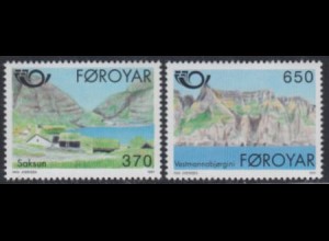 Färöer Mi.Nr. 219-20 NORDEN, Tourismus, Streymoy (2 Werte)