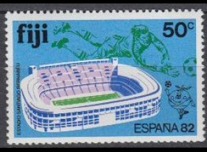 Fidschi-Inseln Mi.Nr. 462 Fußball-WM Spanien, Stadion und Spielszene (50)