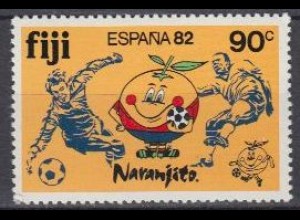 Fidschi-Inseln Mi.Nr. 463 Fußball-WM Spanien, Naranjito und Spielszene (90)