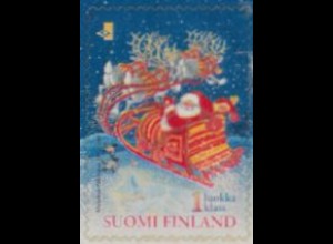 Finnland Mi.Nr. 1567BA Freim. Weihnachtsmann im Rentierschlitten, skl (1)