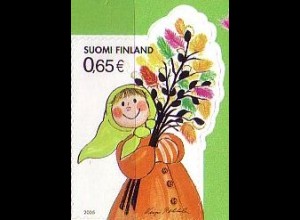Finnland Mi.Nr. 1737 Ostern, skl., Mädchen als Osterhexe (0,65)