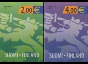 Finnland Mi.Nr. 2130-31 Freim Nationalwappen Wappenlöwe skl (2 Werte)