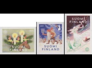 Finnland MiNr. 2541-43 Weihnachten, Zeichnungen v.Rudolf Koivu, skl (3 Werte)