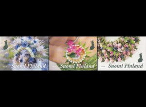 Finnland MiNr. 2628-30 Florale Kunst, skl (3 Werte)