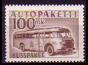 Finnland Mi.Nr. 9 Paketkontrollmarke, Autobus (100)