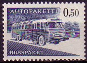 Finnland Mi.Nr. 12x Paketkontrollmarke, Autobus, norm. Papier (0,50)