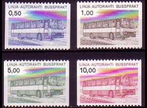 Finnland Mi.Nr. 14-17 Paketkontrollmarken, SISU-Autobus (4 Werte)