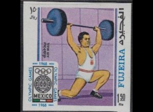 Fujeira Mi.Nr. 272B Olympia 68 Mexiko, Gewichtheben (1,50)