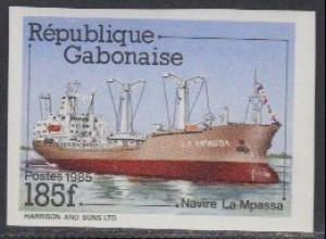 Gabun Mi.Nr. 937U Frachtschiff La Mpassa (185)