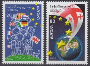 Georgien Mi.Nr. 515-16A Europa 2006, Integration (2 Werte)