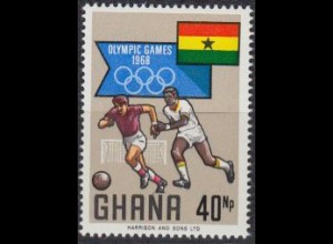 Ghana Mi.Nr. 354A Olympia 1968 Mexiko, Fußball (40)