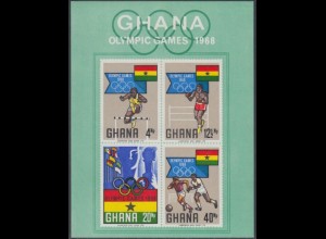 Ghana Mi.Nr. Block 33 Olympia 1968 Mexiko 