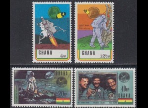 Ghana Mi.Nr. 397-400A 1.bemannte Mondlandung (4 Werte)