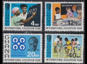 Ghana Mi.Nr. 401-04 Int. Jahr des Bildungswesens (4 Werte)