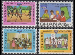Ghana Mi.Nr. 439-42A Int. YMCA-Ratsversammlung (4 Werte)