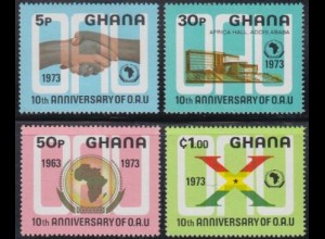 Ghana Mi.Nr. 516-19A 10J. Organisation für Afrikanische Einheit (4 Werte)