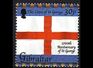 Gibraltar Mi.Nr. 1042 Legende vom hl. Georg, Flagge mit Georgskreuz (30)