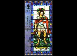 Gibraltar Mi.Nr. 1044 Legende vom hl. Georg, Kirchenfenster hl. Georg (1.20)