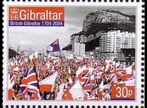 Gibraltar Mi.Nr. 1077 300-Jahr-Feier in Gibraltar (1,20)
