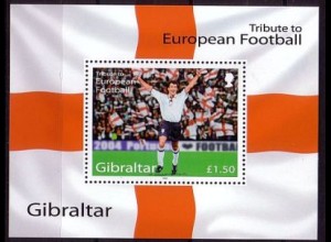 Gibraltar Mi.Nr. Block 60 Fußball, Jubelnder engl. Nationalspieler (1,50)