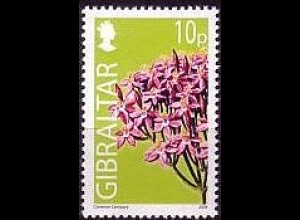 Gibraltar Mi.Nr. 1096 Wildblumen: Echtes Tausendgüldenkraut (10 p)