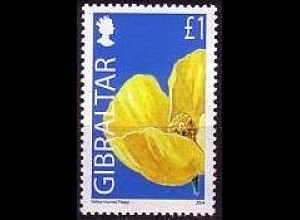 Gibraltar Mi.Nr. 1103 Wildblumen: Gelber Hornmohn (1 £)