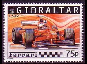 Gibraltar Mi.Nr. 1110 Ferrari Formel 1 Rennwagen F 399 (75)