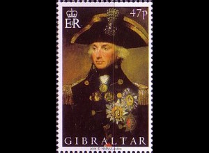 Gibraltar Mi.Nr. 1119 Seeschlacht von Trafalgar, Admiral Nelsen (47)