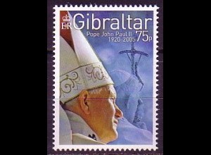 Gibraltar Mi.Nr. 1137 Tod von Papst Johannes Paul II (75)