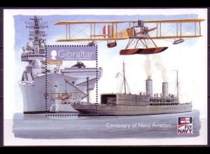 Gibraltar Mi.Nr. Block 88 Luftfahrzeuge Marine, Flugzeuge und Kriegsschiffe (2)