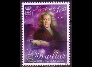 Gibraltar Mi.Nr. 1336 Europa 09, Astronomie, Isaac Newton (1,50)