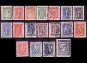 Griechenland Mi.Nr. 190-207 Freim. Hermes und Iris (18 Werte)