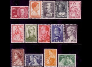 Griechenland Mi.Nr. 654-667 Griechische Königinnen und Könige (14 Werte)